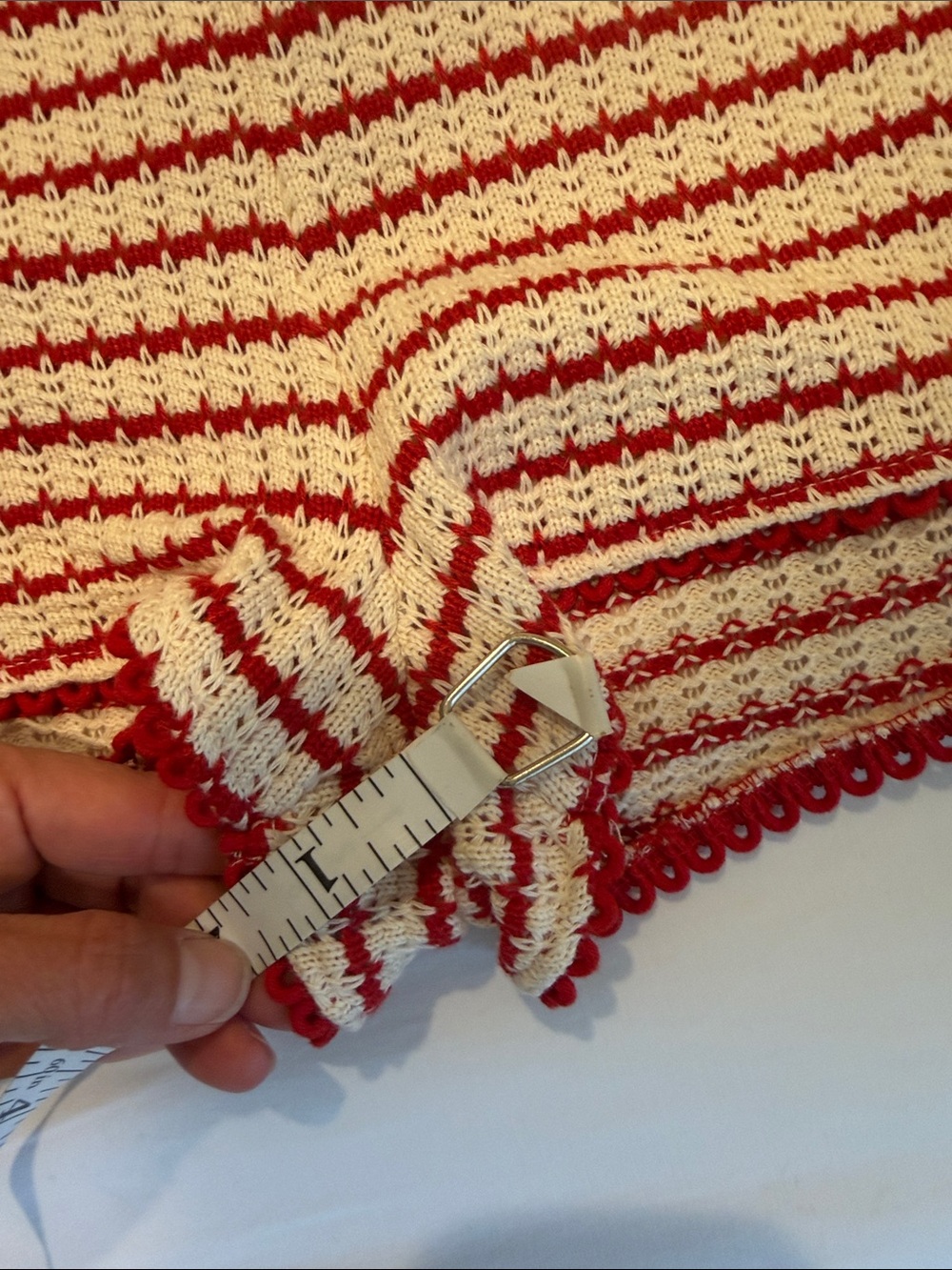 H&M Red and White Striped Crochet Polo Top & Shorts Set - Picture 10 of 10